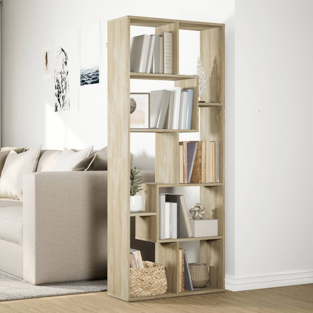 vidaXL Bibliothèque-séparateur de pièce Chêne Sonoma 67x25x161,5cm Bois d'ingénierie