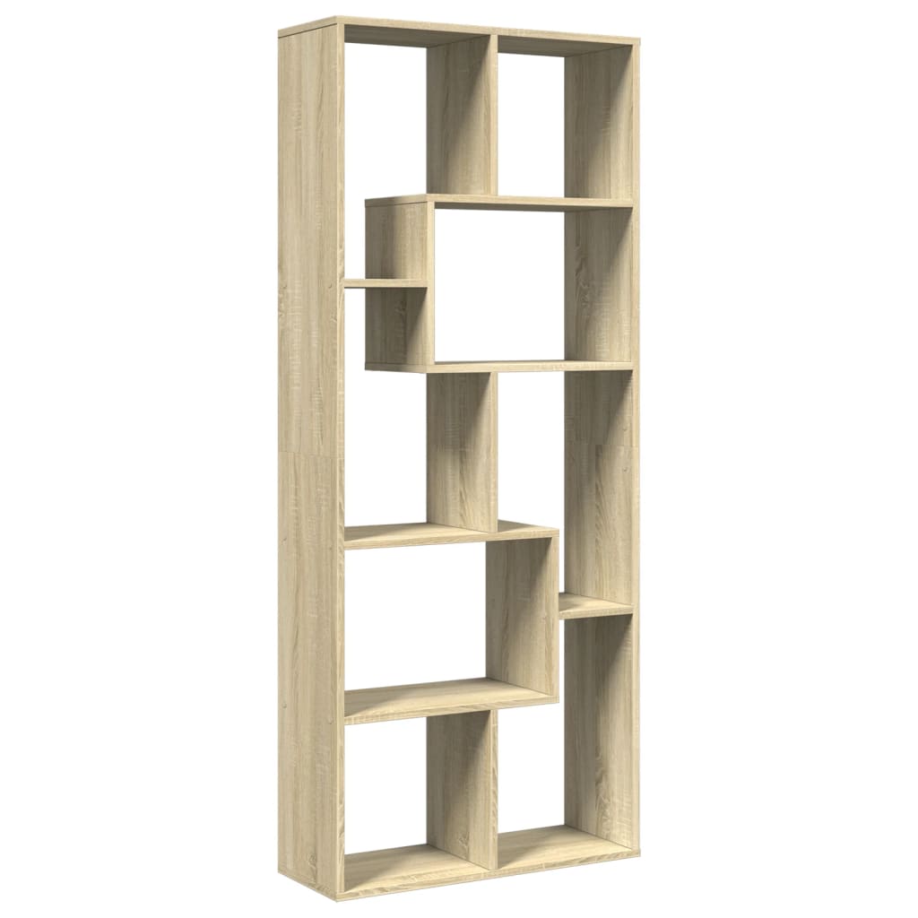 vidaXL Bibliothèque-séparateur de pièce Chêne Sonoma 67x25x161,5cm Bois d'ingénierie