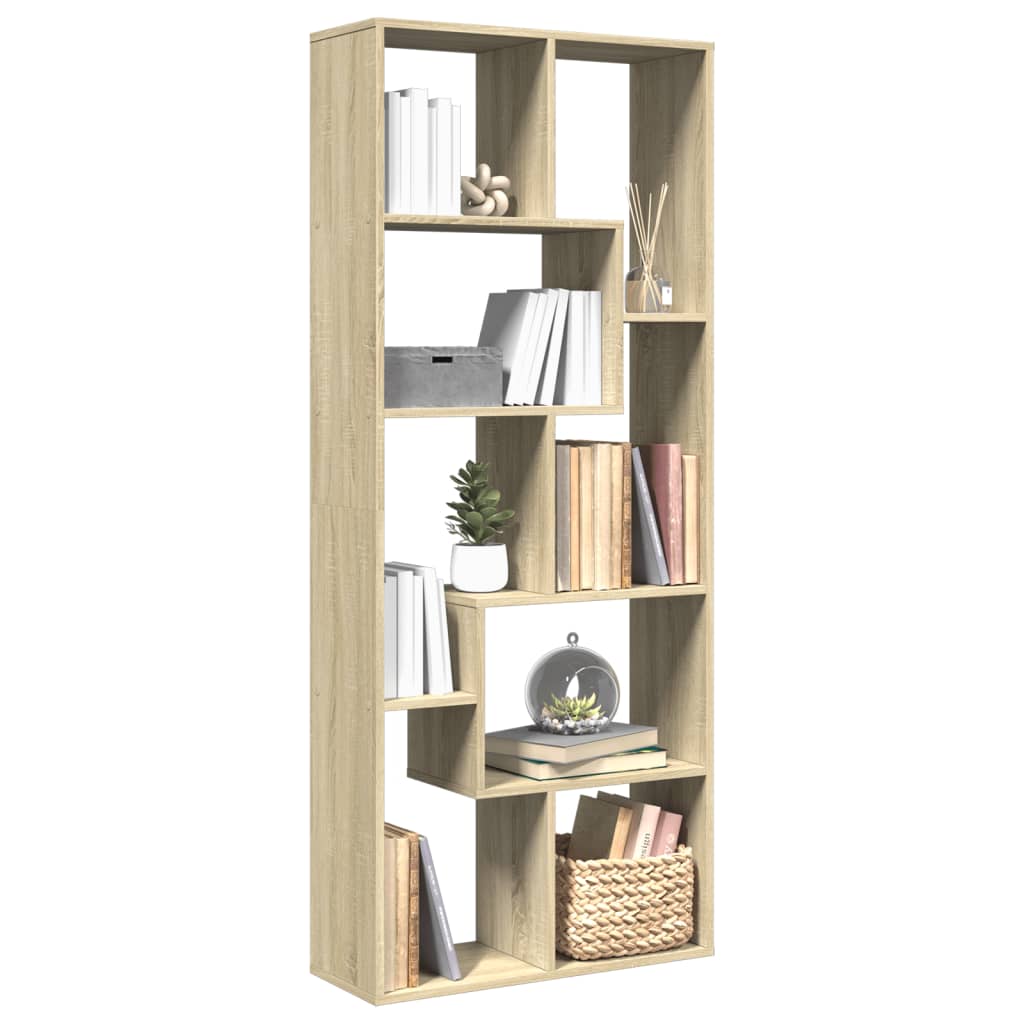 vidaXL Bibliothèque-séparateur de pièce Chêne Sonoma 67x25x161,5cm Bois d'ingénierie