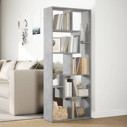 vidaXL Bibliothèque étagère de séparation Gris béton 67x25x161,5 cm Bois d'ingénierie