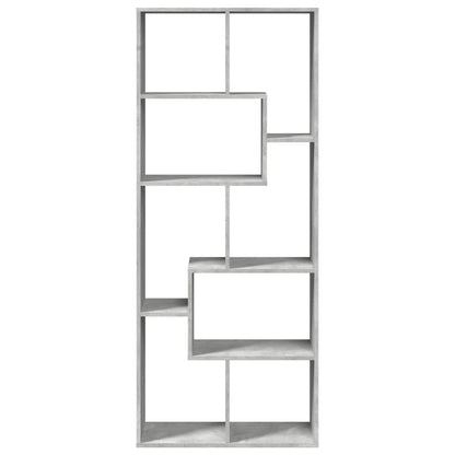 vidaXL Bibliothèque étagère de séparation Gris béton 67x25x161,5 cm Bois d'ingénierie