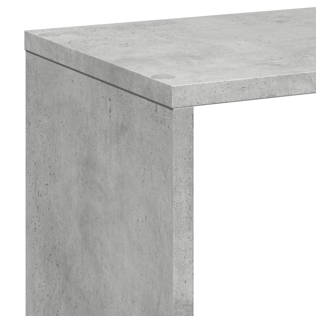 vidaXL Bibliothèque étagère de séparation Gris béton 67x25x161,5 cm Bois d'ingénierie