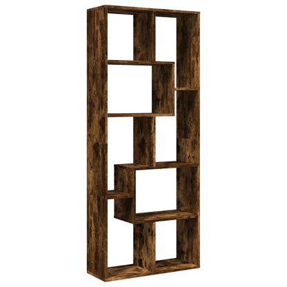 vidaXL Bibliothèque-séparateur Chêne fumé 67x25x161,5cm Bois d'ingénierie