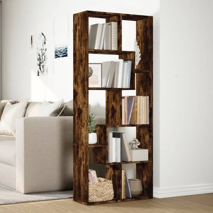 vidaXL Bibliothèque-séparateur Chêne fumé 67x25x161,5cm Bois d'ingénierie