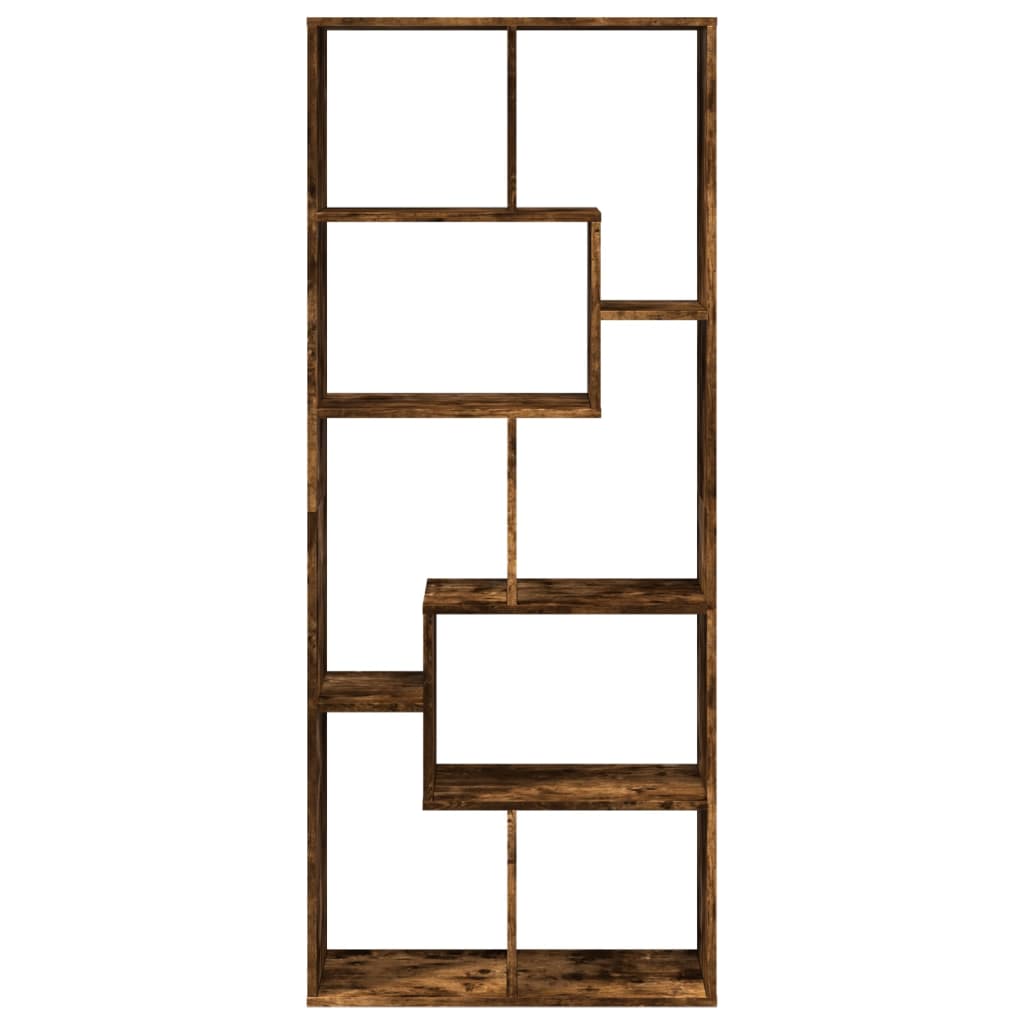 vidaXL Bibliothèque-séparateur Chêne fumé 67x25x161,5cm Bois d'ingénierie