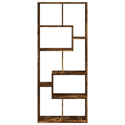 vidaXL Bibliothèque-séparateur Chêne fumé 67x25x161,5cm Bois d'ingénierie