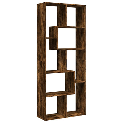 vidaXL Bibliothèque-séparateur Chêne fumé 67x25x161,5cm Bois d'ingénierie