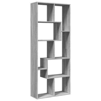 vidaXL Étagère de séparation de pièce gris Sonoma 67x25x161,5 cm, bois d'ingénierie