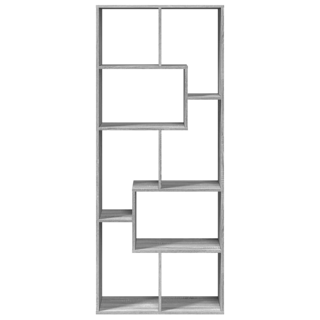 vidaXL Étagère de séparation de pièce gris Sonoma 67x25x161,5 cm, bois d'ingénierie