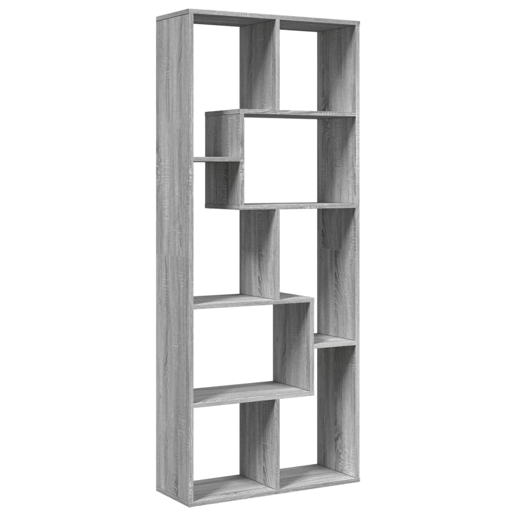 vidaXL Étagère de séparation de pièce gris Sonoma 67x25x161,5 cm, bois d'ingénierie