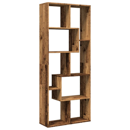 vidaXL Bibliothèque étagère de séparation aspect bois de récupération 67x25x161,5 cm