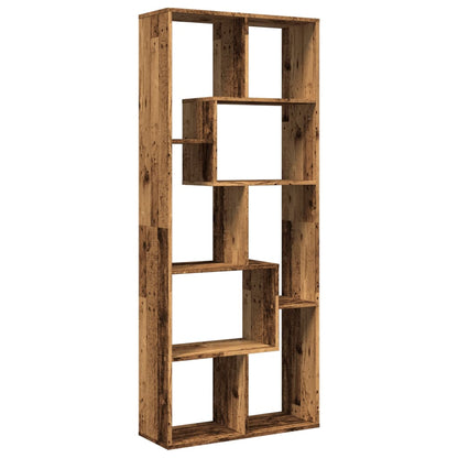 vidaXL Bibliothèque étagère de séparation aspect bois de récupération 67x25x161,5 cm