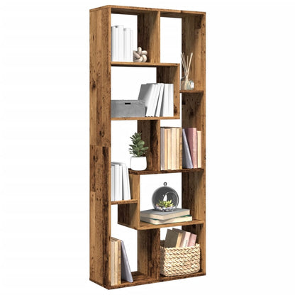 vidaXL Bibliothèque étagère de séparation aspect bois de récupération 67x25x161,5 cm