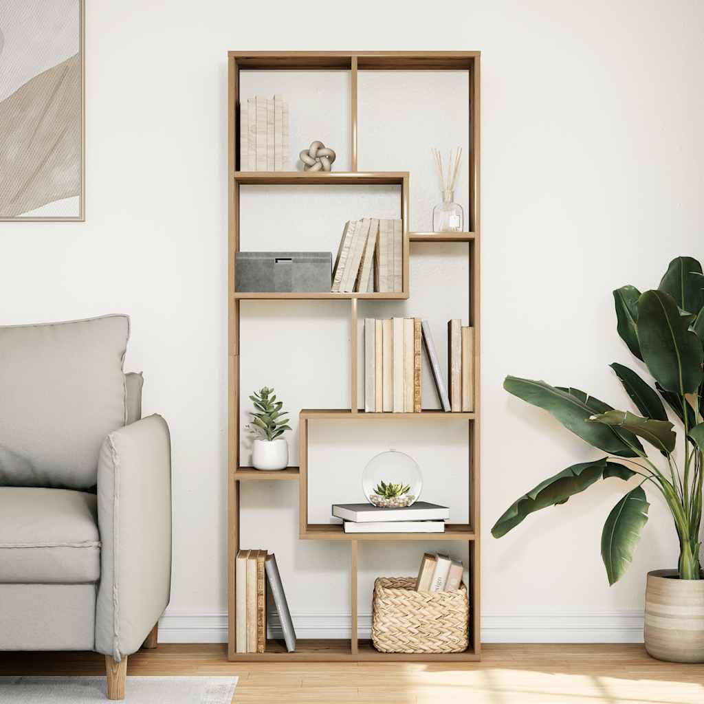 vidaXL Raumteiler-Bücherregal Artisan-Eiche 67x25x161,5 cm