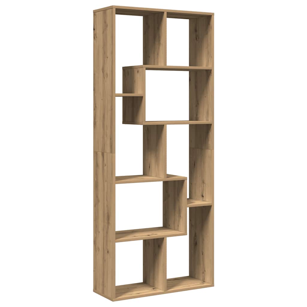 vidaXL Raumteiler-Bücherregal Artisan-Eiche 67x25x161,5 cm