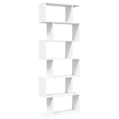 vidaXL Raumteiler-Bücherregal 6 Etagen Weiß 70x24x193 cm Holzwerkstoff