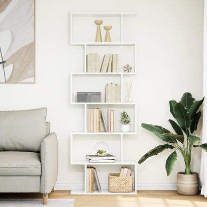 vidaXL Raumteiler-Bücherregal 6 Etagen Weiß 70x24x193 cm Holzwerkstoff