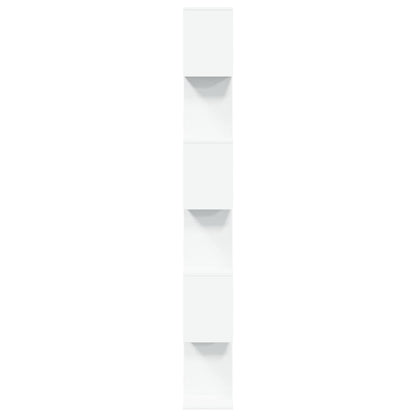 vidaXL Raumteiler-Bücherregal 6 Etagen Weiß 70x24x193 cm Holzwerkstoff