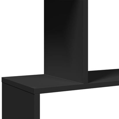 vidaXL Raumteiler-Bücherregal 6 Etagen Schwarz 70x24x193 cm
