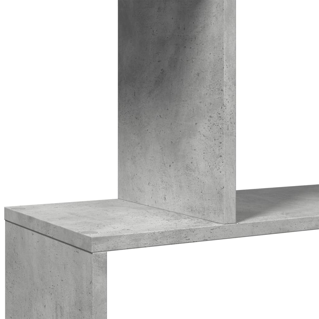 vidaXL Raumteiler-Bücherregal 6 Etagen Betongrau 70x24x193 cm