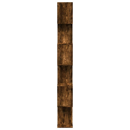 vidaXL Raumteiler-Bücherregal 6 Etagen Räuchereiche 70x24x193 cm