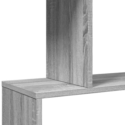 vidaXL Raumteiler-Bücherregal 6 Etagen Grau Sonoma 70x24x193 cm