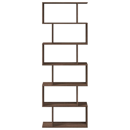 vidaXL Raumteiler-Bücherregal 6 Etagen Braun Eichen-Optik 70x24x193 cm