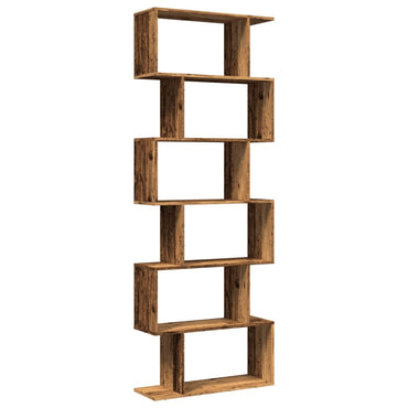 vidaXL Bibliothèque Séparateur de Pièce 6 Étages Aspect Bois de Récupération 70x24x193 cm