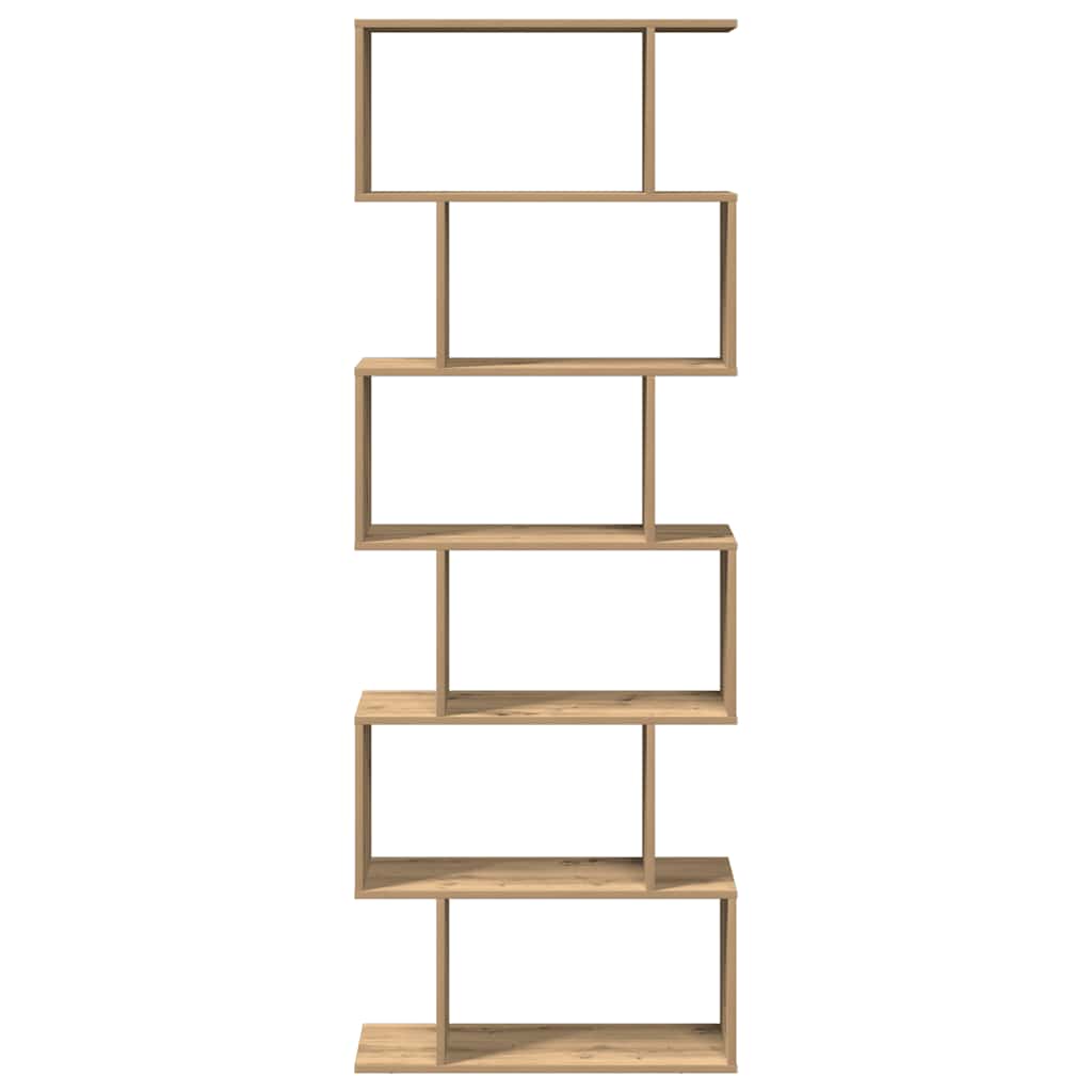 vidaXL Bibliothèque séparateur de pièce 6 étagères Chêne Artisan 70x24x193 cm
