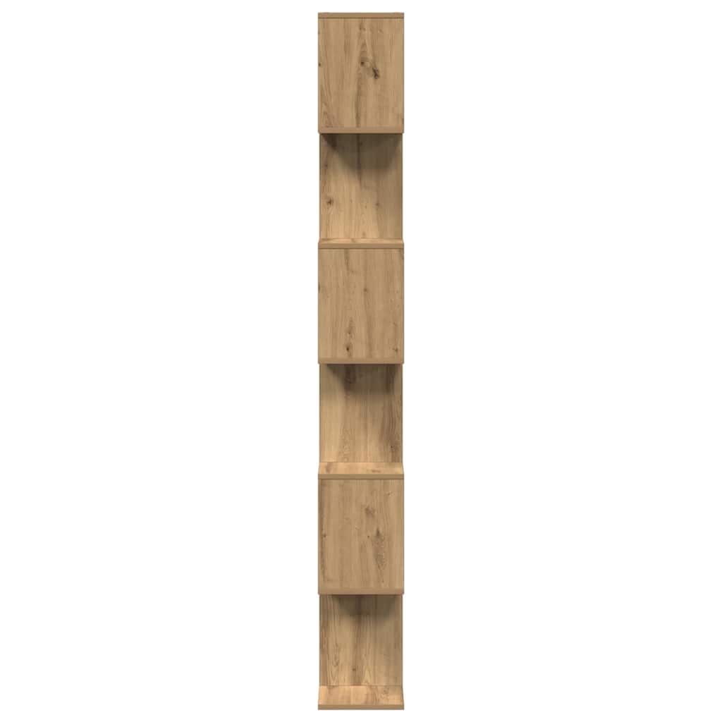 vidaXL Bibliothèque séparateur de pièce 6 étagères Chêne Artisan 70x24x193 cm