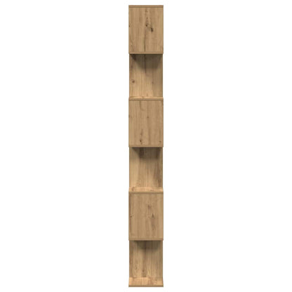 vidaXL Bibliothèque séparateur de pièce 6 étagères Chêne Artisan 70x24x193 cm