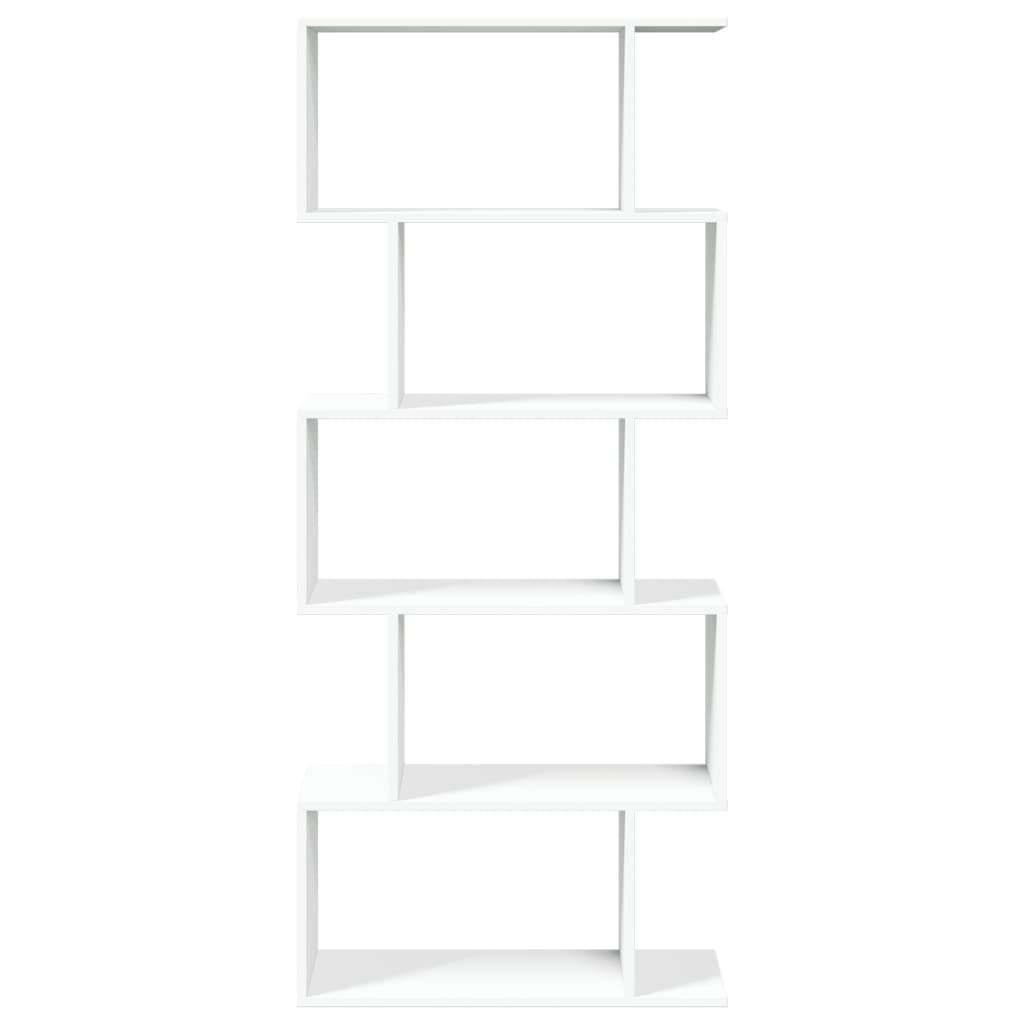 vidaXL Bibliothèque de séparation à 5 niveaux blanc 70x24x161 cm en bois d'ingénierie