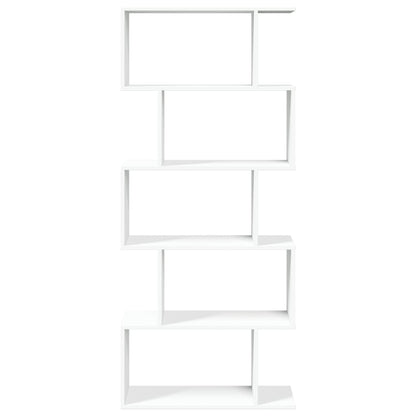 vidaXL Bibliothèque de séparation à 5 niveaux blanc 70x24x161 cm en bois d'ingénierie