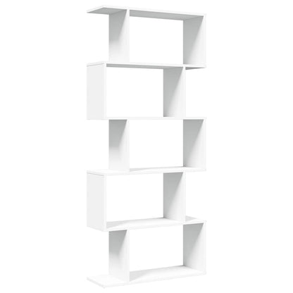 vidaXL Bibliothèque de séparation à 5 niveaux blanc 70x24x161 cm en bois d'ingénierie