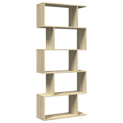 vidaXL Raumteiler-Bücherregal 5 Etagen Sonoma-Eiche 70x24x161 cm