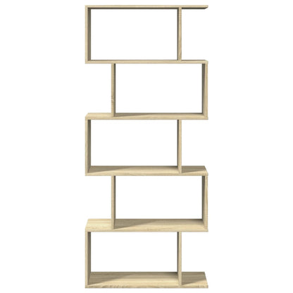 vidaXL Raumteiler-Bücherregal 5 Etagen Sonoma-Eiche 70x24x161 cm