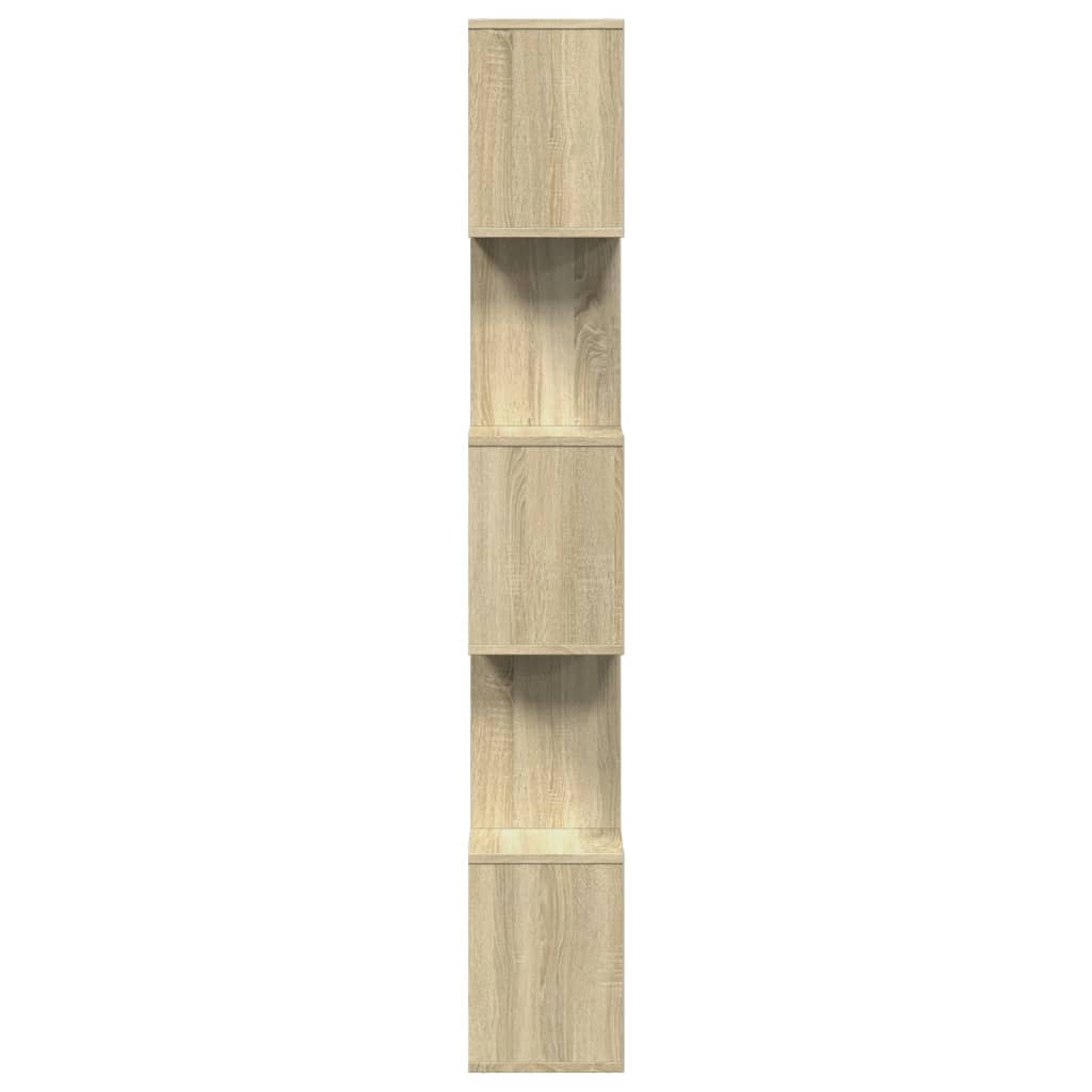 vidaXL Raumteiler-Bücherregal 5 Etagen Sonoma-Eiche 70x24x161 cm