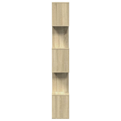 vidaXL Raumteiler-Bücherregal 5 Etagen Sonoma-Eiche 70x24x161 cm