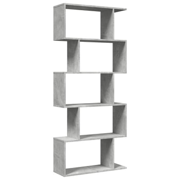 vidaXL Étagère séparateur de pièce 5 niveaux Gris béton 70x24x161 cm