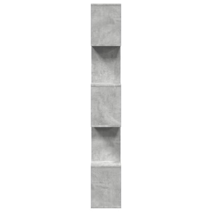 vidaXL Raumteiler-Bücherregal 5 Etagen Betongrau 70x24x161 cm