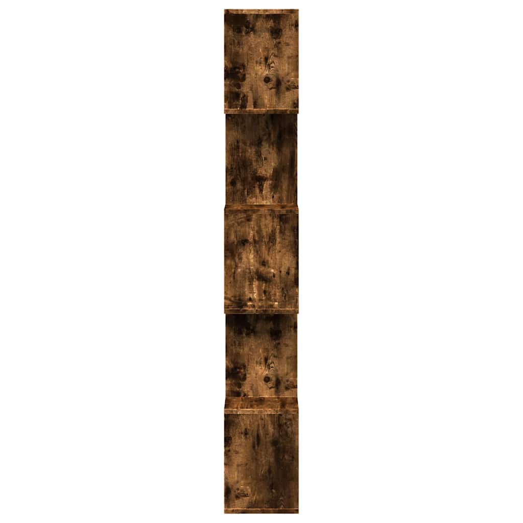 vidaXL Raumteiler-Bücherregal 5 Etagen Räuchereiche 70x24x161 cm