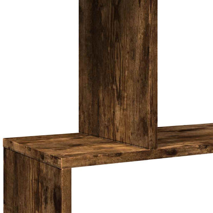 vidaXL Raumteiler-Bücherregal 5 Etagen Räuchereiche 70x24x161 cm