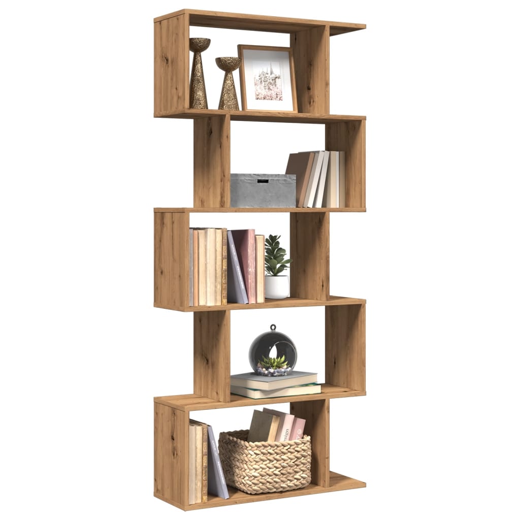 vidaXL Étagère de séparation de pièce à 5 niveaux chêne artisan 70x24x161 cm