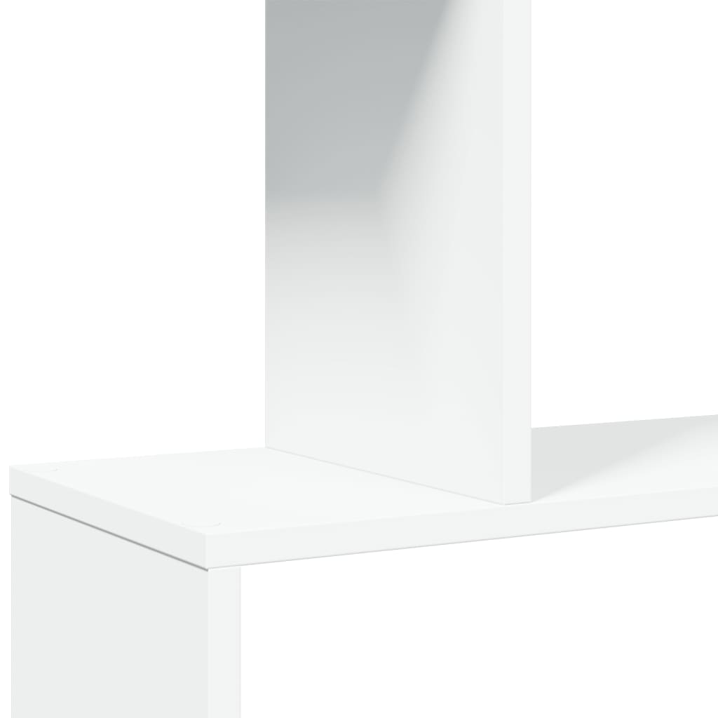 vidaXL Raumteiler Bücherregal 4-stufig Weiß 70x24x129 cm Holzwerkstoff