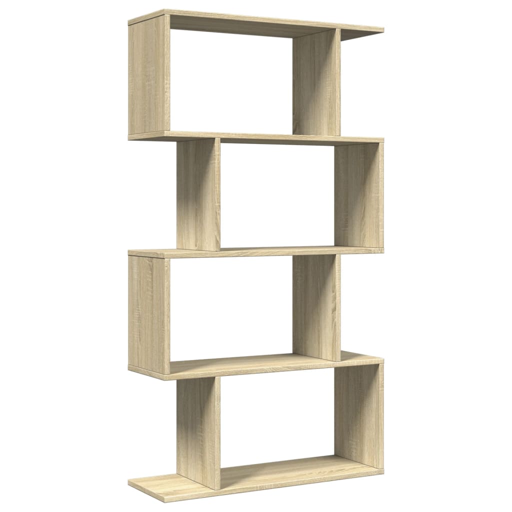 vidaXL Bibliothèque étagère de séparation à 4 niveaux chêne sonoma 70x24x129 cm