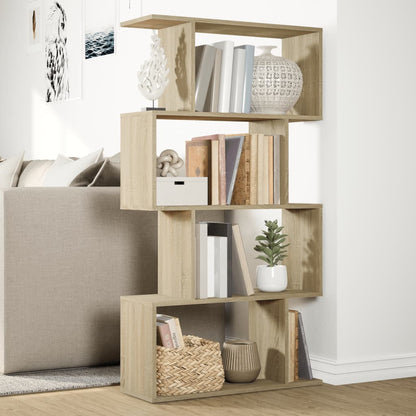 vidaXL Bibliothèque étagère de séparation à 4 niveaux chêne sonoma 70x24x129 cm