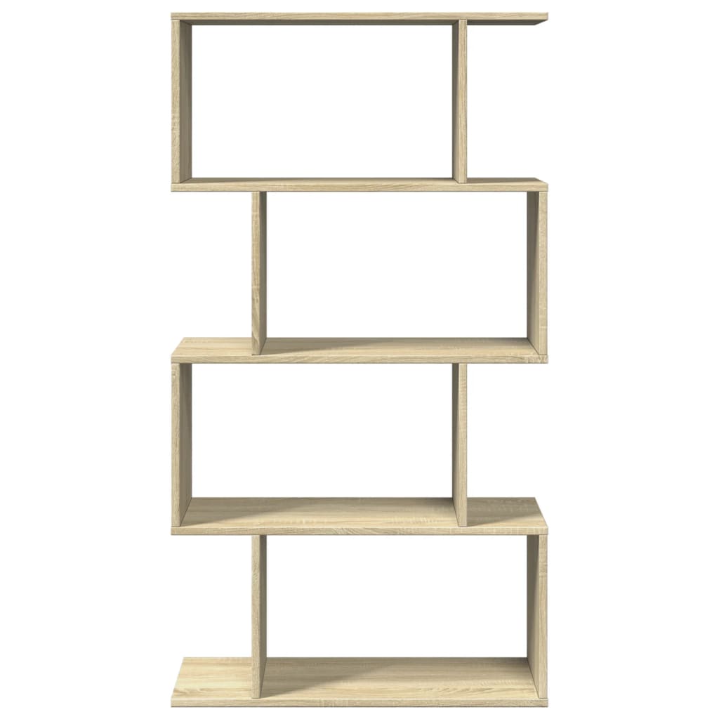 vidaXL Bibliothèque étagère de séparation à 4 niveaux chêne sonoma 70x24x129 cm