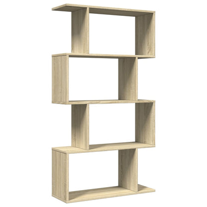 vidaXL Bibliothèque étagère de séparation à 4 niveaux chêne sonoma 70x24x129 cm