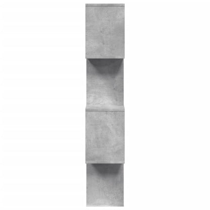 vidaXL Raumteiler-Bücherregal 4 Böden Betongrau 70x24x129 cm