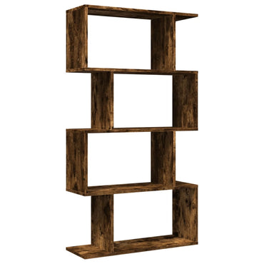 vidaXL Bibliothèque-Séparateur de pièce 4 étagères Chêne fumé 70x24x129 cm